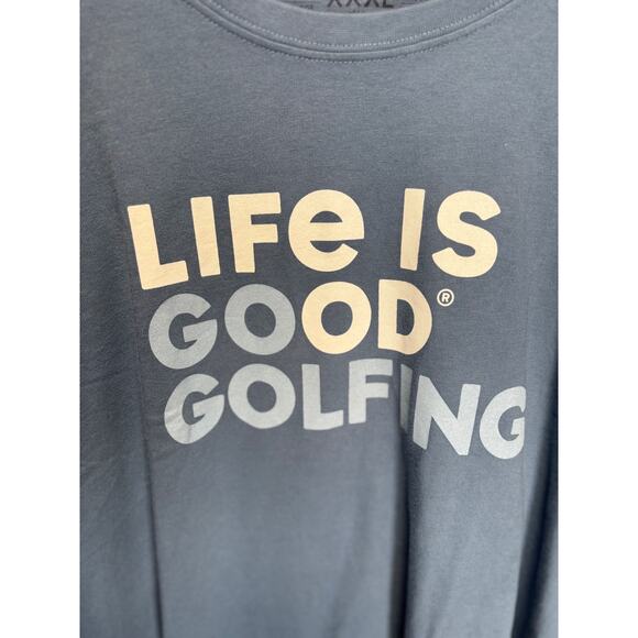 Life is Good Long Sleeve T-Shirt Blue "Go Golfing” Golf Crusher Tee Men's XXXL - Picture 3 of 6